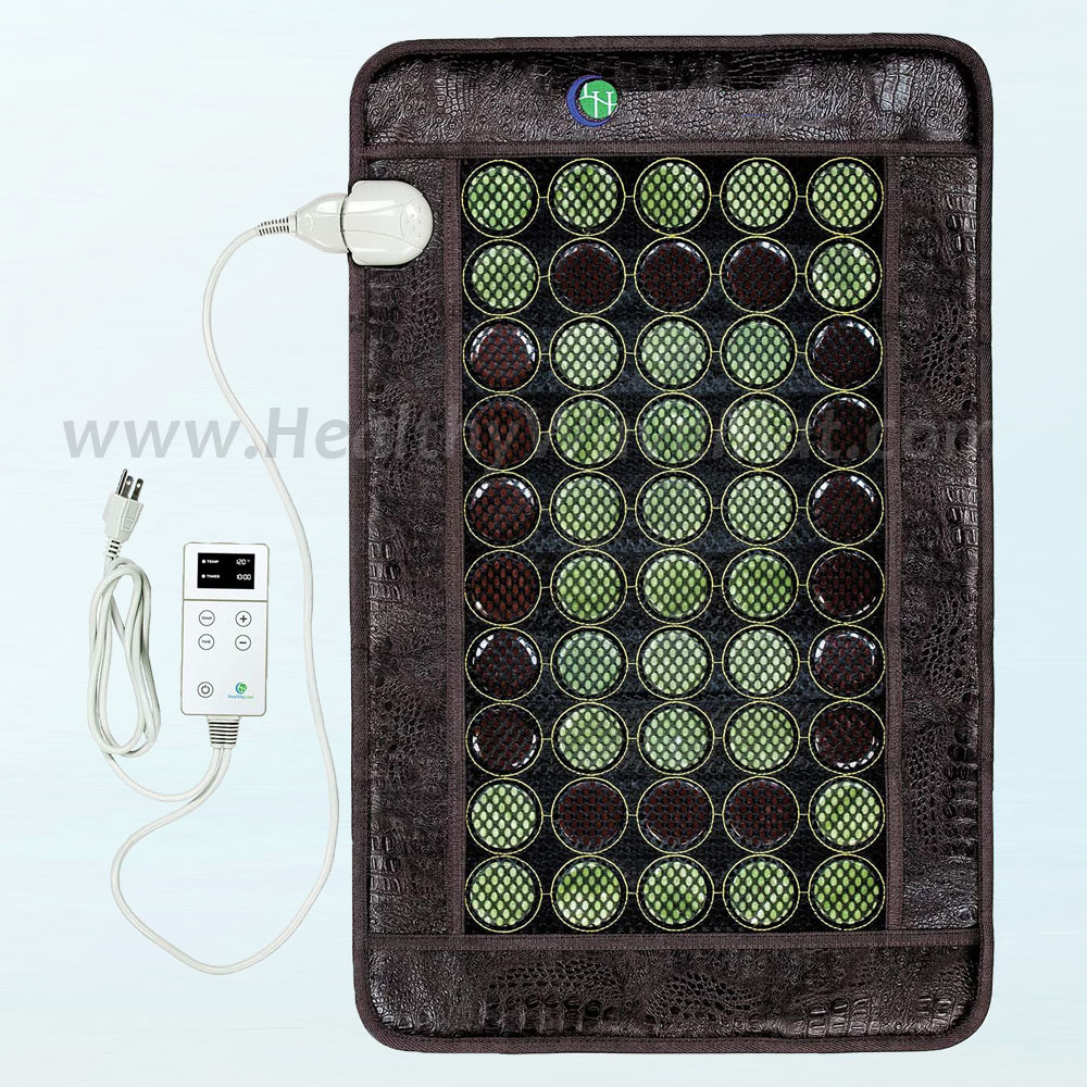 [Light] Mesh Jade & Tourmaline Far Infrared Pad 32" x 20" - Click Image to Close