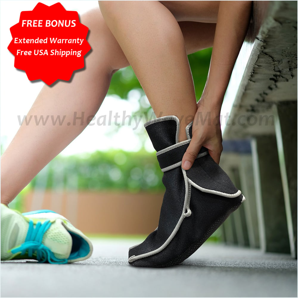 Portable Far Infrared Foot Wrap with Power Bank - Click Image to Close