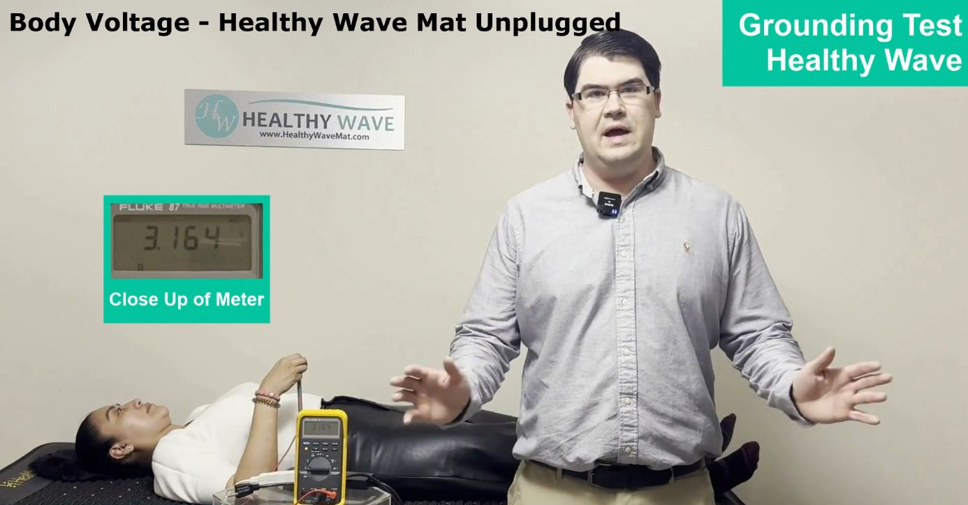 Healthy Wave Mat grounding test unplugged