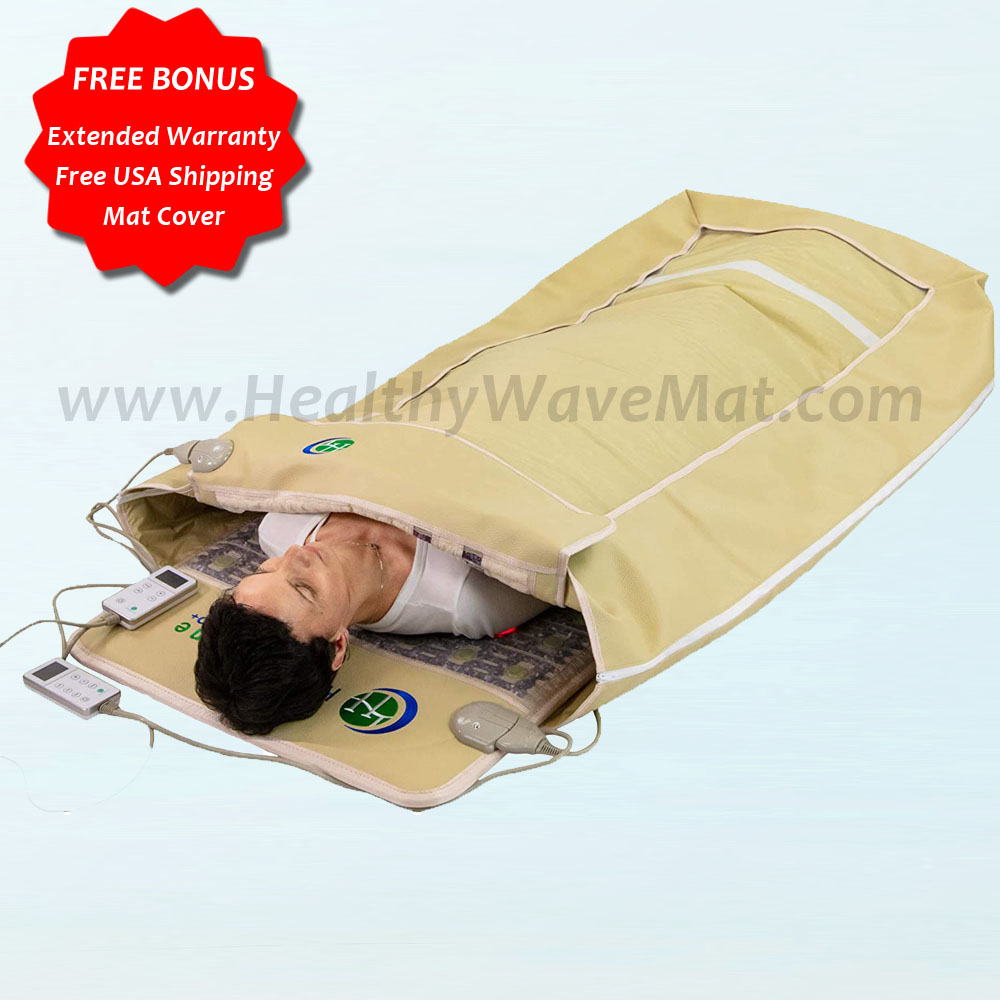 PRO Infrared Sauna Wrap 5 Therapy Infrared PEMF Mat Combo 74"x28 - Click Image to Close